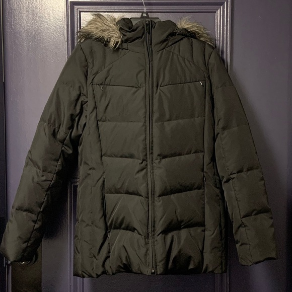 Calvin Klein Jackets & Blazers - Calvin Klein Puffer Jacket Fur Hood Full Zip Pockets Black Medium